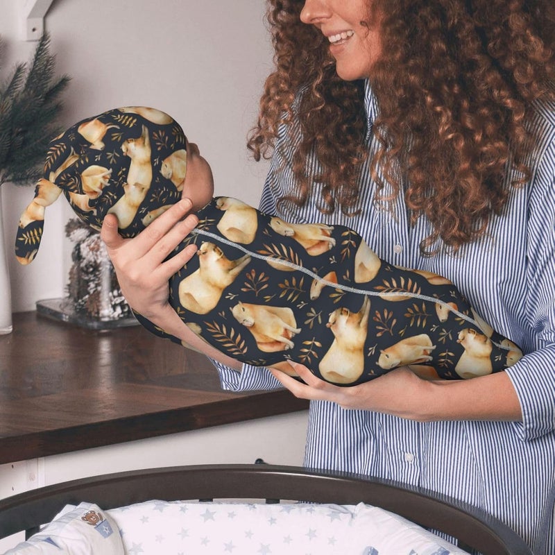 Figtihw Capybaras Swaddle Blankets Newborn Receiving Blanket Baby Swaddle Wrap Soft Sleeping Sack for Baby Girls Boys - Image 4